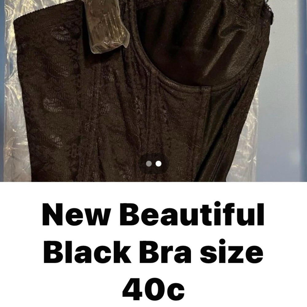 New! Beautiful black bra size 40 c